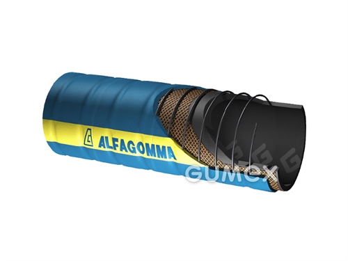 Tlakosací hadice pro oleje T606 AE pro nízké teploty, 76mm, 10bar/-1bar, NBR/CR, ocelová spirála, -54°C/+82°C, modrá
